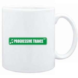  Mug White  Progressive Trance STREET SIGN  Music Sports 