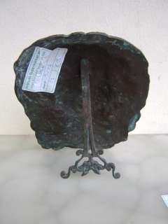 Great antique bronze plaque, signed # 05746  