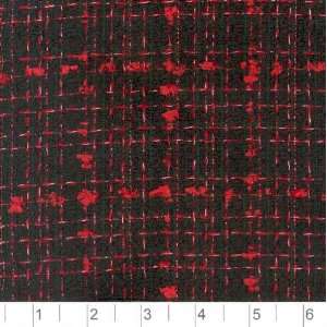  58 Wide Tweed Boucle Black/Red Fabric By The Yard: Arts 