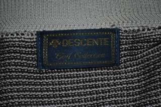 New NWOT Mens 100% Silk DESCENTE Golf Cardigan Sweater Jacket Large 