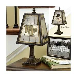  Wake Forest Demon Deacons 14 Art Glass Table Lamp: Sports 