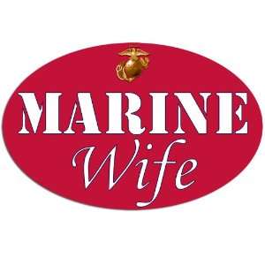 Oval Marine Wife Sticker: Everything Else