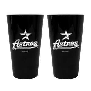 Houston Astros Lusterware Pint Glass   Set of 2