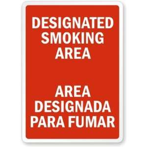  Designated Smoking Area / Area Designada Para Fumar (white 