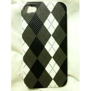  Cover for Iphone 4g Leather Skin Cover Case   Black Diamond Design 