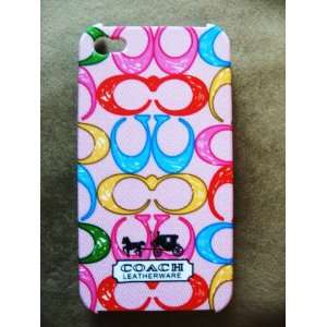 iPhone 4 Plastic Hard Back Case Cover Designer Style Printed C Pink 4g 