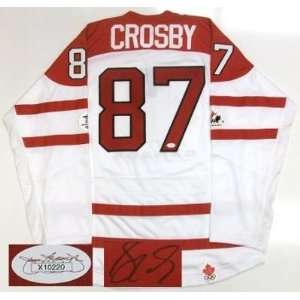   Crosby Autographed Uniform   Team Canada Jsa W: Sports & Outdoors