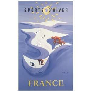  Sport DHiver En France by Bernard Villemot 24x36