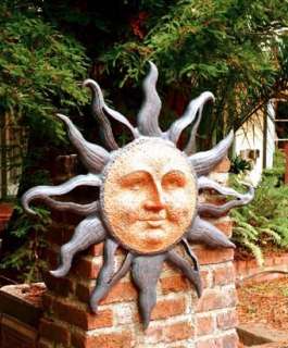 SPI Rising Sun Face Wall Plaque Garden Art Sculpture  