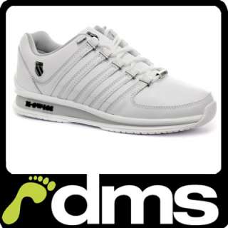 New K Swiss Rinzler SP White/Silver Mens Trainers ALL SIZES  