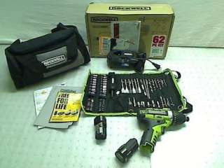 Rockwell RK2515K2.2 3RILL 3 in 1 Impact, Drill, and Driver Kit 12 Volt 
