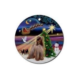 Christmas Magic Standing Afghan Ornament (Round):  Home 