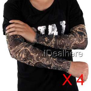 Cool Fake Tattoo Sleeves Devil Hell UV Pattern 4x  