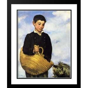   Eduard 28x34 Framed and Double Matted Boy with Dog