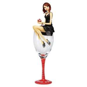  Hiccup Its Wine OClock Blush Girl in Glass by H2Z 