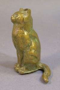 Brass Cat Casting Statue Sculpture Figure Figurine  