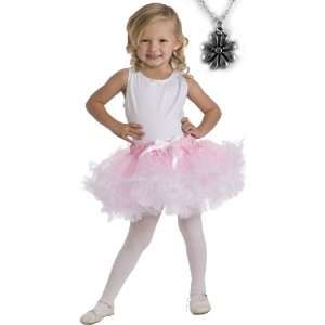  Pink/White Tutu with Wondercharms Necklace   One Size fits 