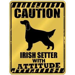  New  Caution : Irish Setter With Attitude  Parking Sign 