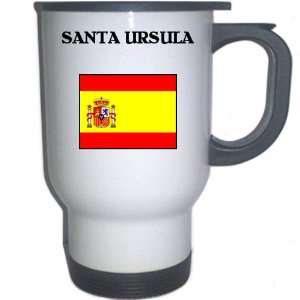  Spain (Espana)   SANTA URSULA White Stainless Steel Mug 