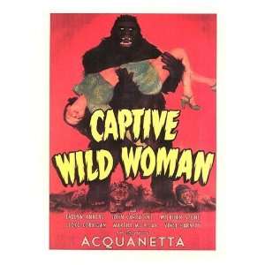  Captive Wild Woman Movie Poster, 11 x 15.5 (1943)