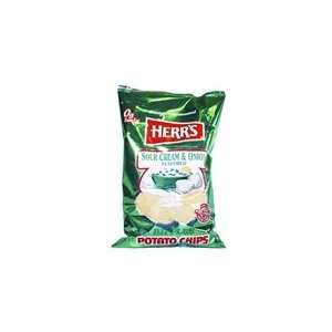 Herrs Sour Cream and Onion Rippled Chips  Grocery 
