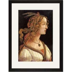   /Matted Print 17x23, Portrait of Simonetta Vespucci