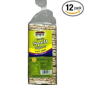 Paskesz Spelt Cakes No Salt, 5.5 Ounce Packages (Pack of 12)  