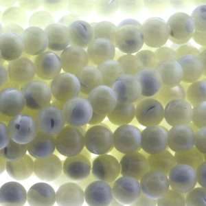 Mother of Pearl  Ball Plain   5mm Diameter, Sold by 16 Inch Strand 