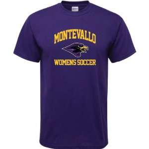  Montevallo Falcons Purple Womens Soccer Arch T Shirt 