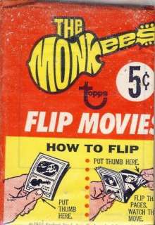 TOPPS MONKEES FLIP MOVIES UNOPENED TRADING CARD PACK  