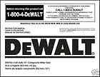 Dewalt 10 Miter Saw Instruction Manual Model #DW703(3)