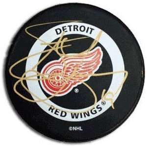 Steve Yzerman Autographed Detroit Red Wings Hockey Puck:  