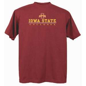  Iowa State Embroidered T Shirt (Team Color): Sports 