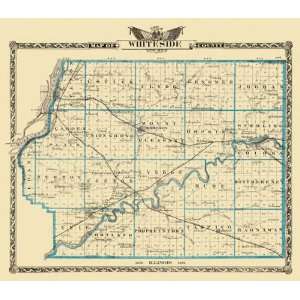  WHITESIDE COUNTY ILLINOIS (IL) LANDOWNER MAP 1876
