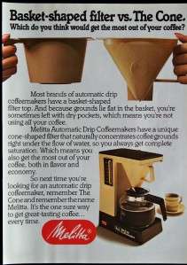 Vintage Magazine Print Ad Melitta Gold Coffeemaker  