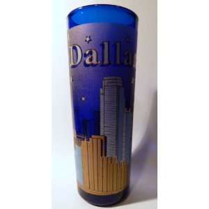  Dallas Texas Cobalt Blue Shooter Shot Glass: Kitchen 