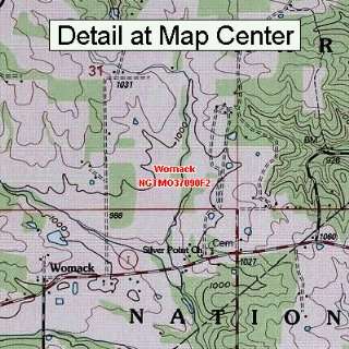  USGS Topographic Quadrangle Map   Womack, Missouri (Folded 