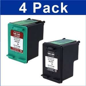 2C) HP No 92 & No 93 Black and Tri Color Remanufactured Combo Pack Ink 