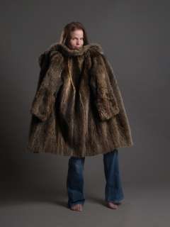 Vintage Thomas E.McElroy Chicago Raccoon Fur Coat M  