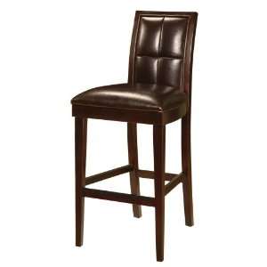 Modus Furniture Hudson Biscuit Back Leather Bar Stools, Coffee Bean 