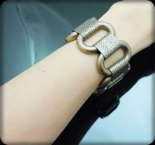 Designer Inspired Bronze Tone Bold Chain Bracelet NEW  
