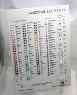 Swarovski crystal 5328 xilion bicone beads color chart shape NEW 2011 
