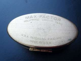 VINTAGE 1950S MAX FACTOR GOLDTONE LIPSTICK HOLDER WITH MIRROR USA 