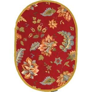  Safavieh HK306C Chelsea Collection Hand Hooked Red Wool 
