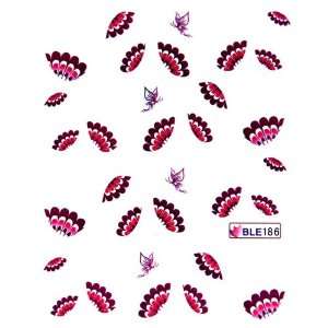 Deco Water transfer nail decals hydroplaning nail stickers Deep Purple 