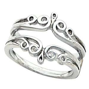  Elegant and Stylish All Metal Ring Guard in 14K White Gold 