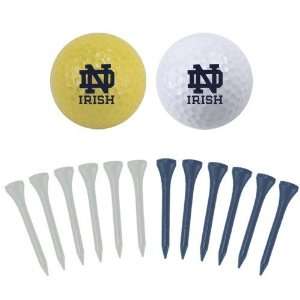 Notre Dame Fighting Irish Two Golf Balls and Twelve Tees Set  
