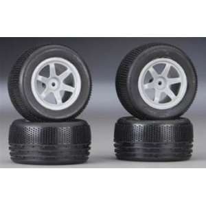  Ribbed Tires w/Rims(4)Mega Pro MTC73012 Toys & Games
