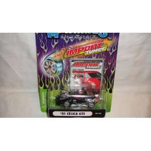  MUSCLE MACHINES 1:64 IMPORT TUNER 2001 BLACK AND SILVER 