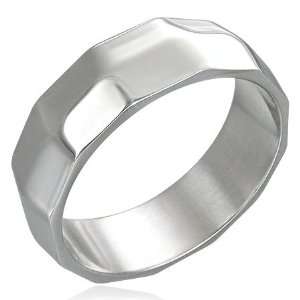  Rectangle Indents Stainless Steel Ring 13 Jewelry